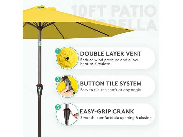 JEAREY 10FT Patio Market Umbrella