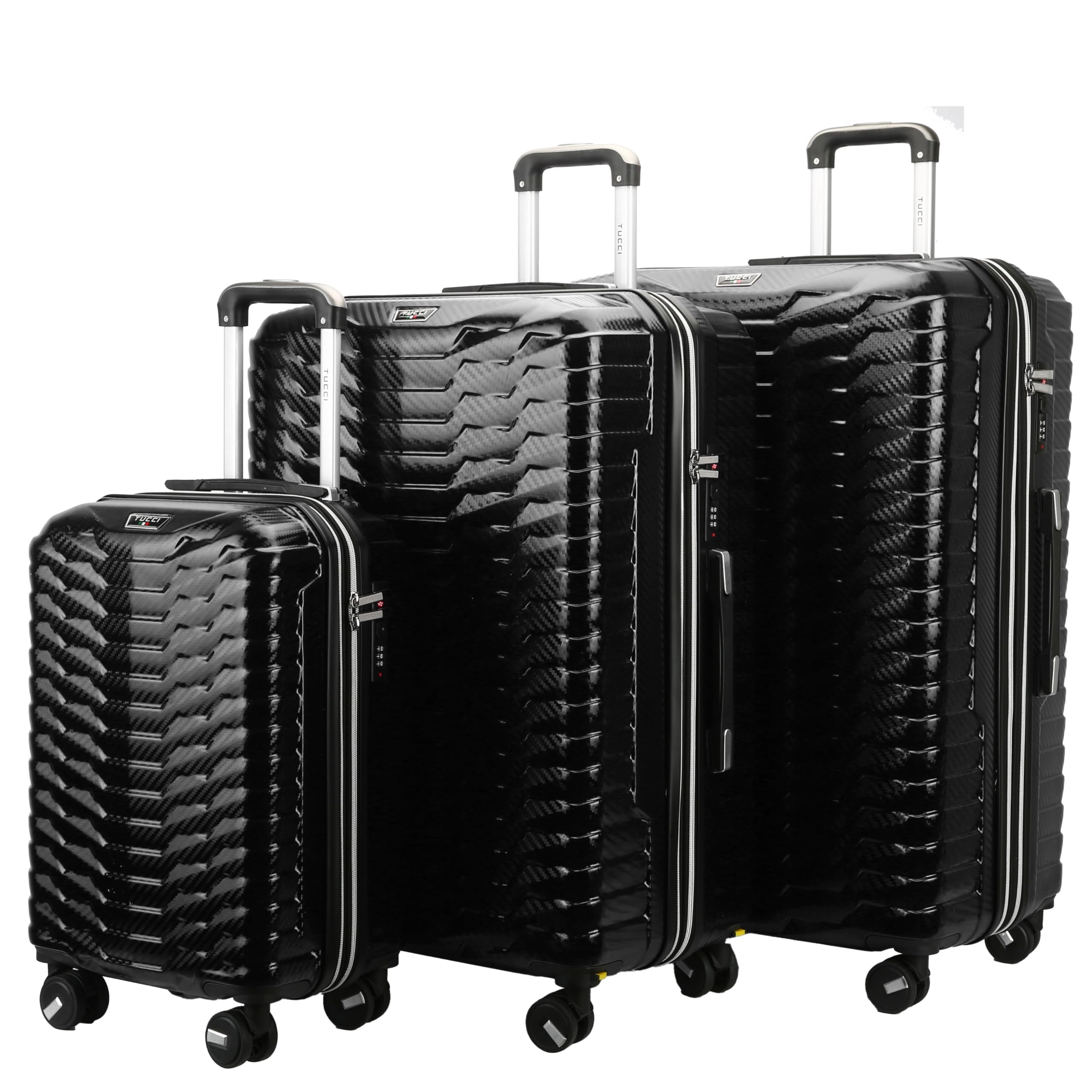 Tucci Occhio Expandable Spinner Wheel Luggage Set, 3-Piece - Gallery 10