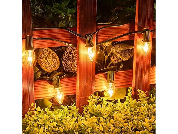 Brightown 25 Pack Clear Christmas Light Bulbs, E12 Candelabra Base