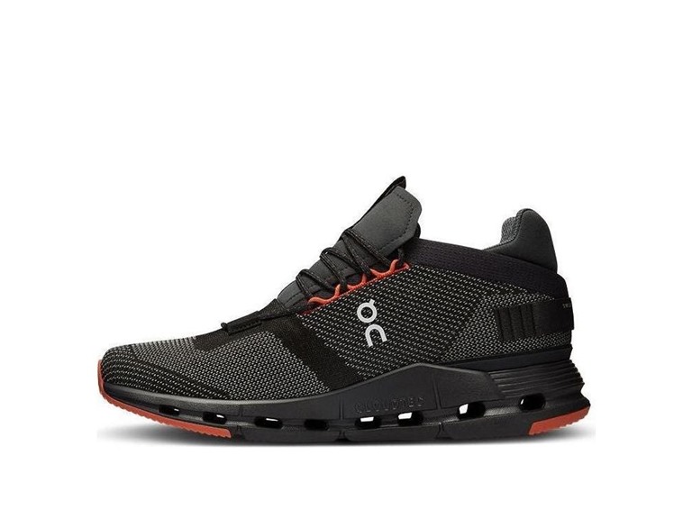On Running Cloudnova Men's Shoes Black/Flame Size 9