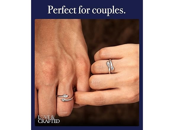 Love & Crafted Hug Ring  Silver adjustable