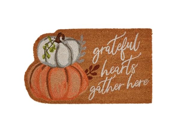 Mud Pie Pumpkin Welcome Mat; 17" x 29"