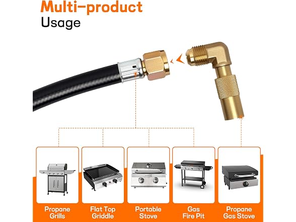 Veralune Propane Regulator Hose