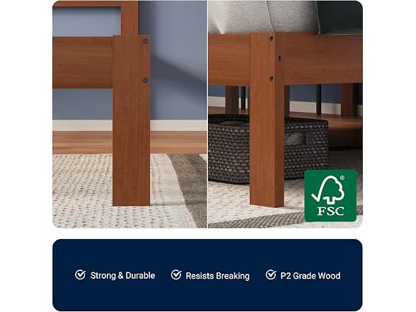 Avenco Solid Wood Platform Bed Frame Full