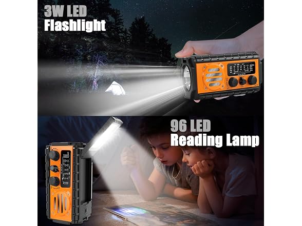 QAUYYW 20000mAh Solar Crank Radio