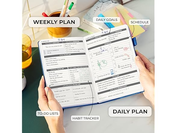 Daily Planner Undated 6-Month w/ To-Do