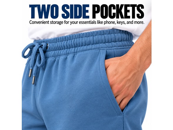3Pk Mens Open Bottom Sweatpants