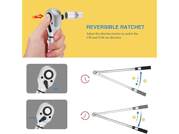 TAGVIT 1/2" Drive Click Torque Wrench