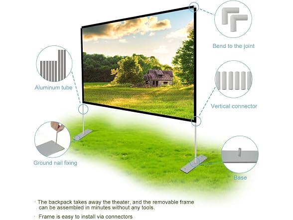 HOIN 120" 4K Outdoor/Indoor Projector Screen