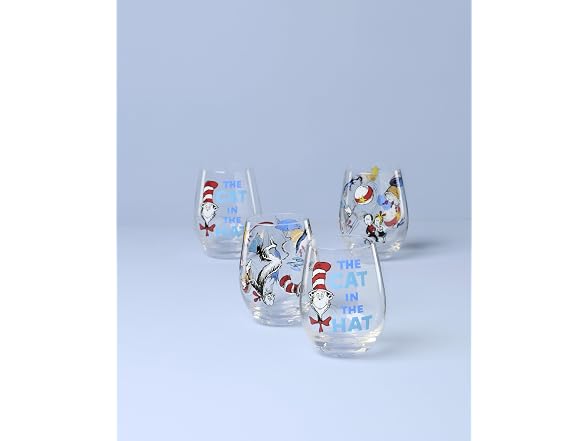 Lenox Drinkware, Dr. Seuss' The Cat In The Hat Tumblers, Set of 4
