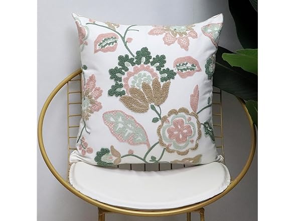 Embroidered Decorative Pillow Cover
