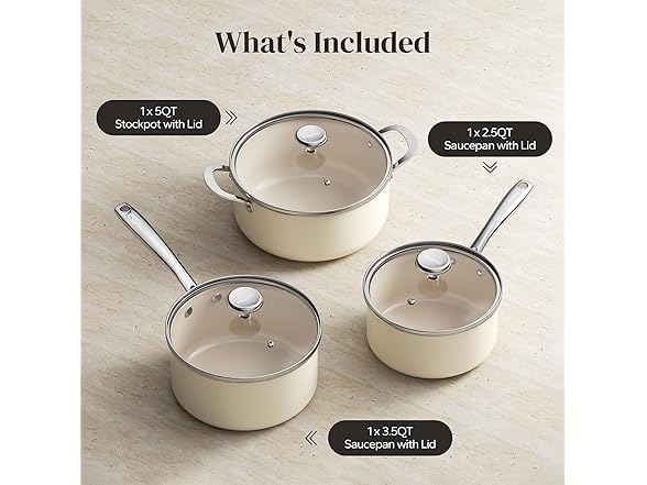 Redchef Cooking Pot 6PC Set