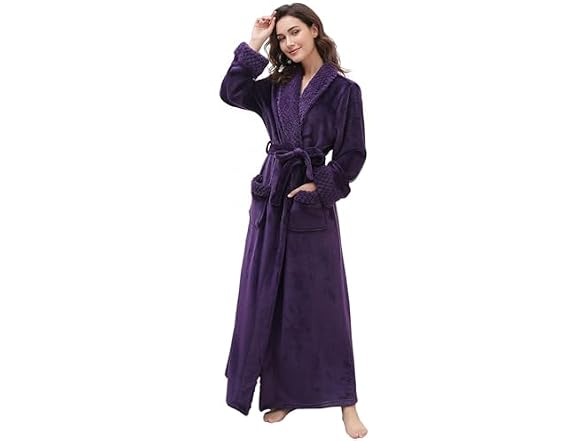 Artfasion Women (Large-X-Large) Long Flannel Robes