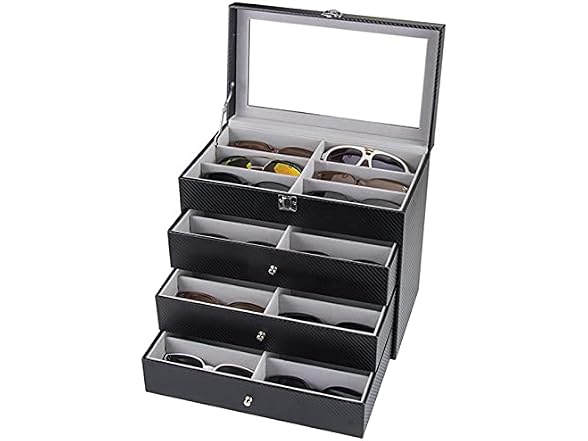 Wupyi Slots Eyeglass Sunglass Storage Box Layer