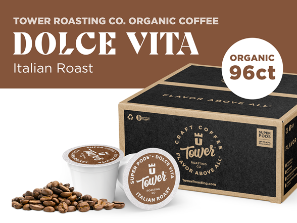 (96ct) Tower Roasting Coffee Organic Super Pods - Gallery 9