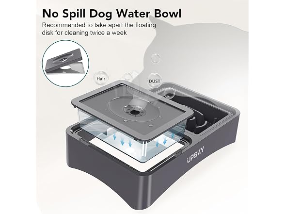UPSKY 2-in-1 Elevated Dog Bowls Set