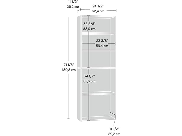 Sauder Beginnings 5-Shelf Bookcase