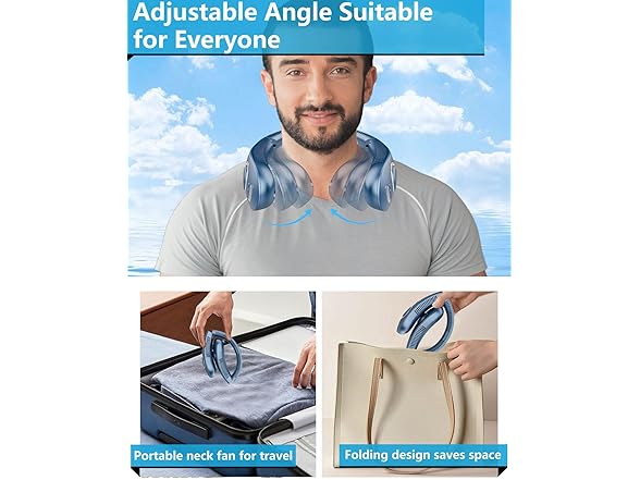 FWV Neck Fans Portable Rechargeable Personal Fan