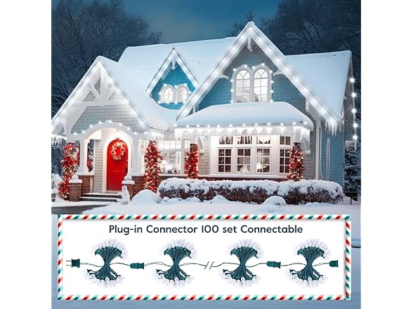 Brightown C9 LED Christmas String Lights, 33ft