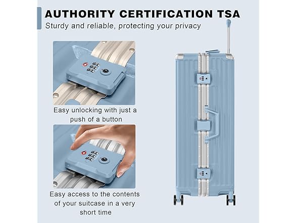 AnyZip W0893 Luggage AZ303 2pcs Blue