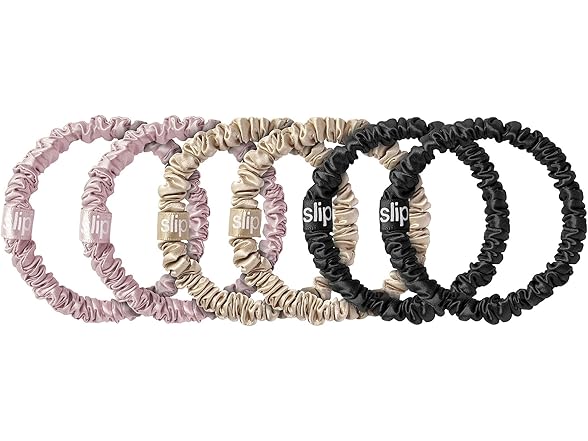 slip Silk Skinny Scrunchies - Set of 6