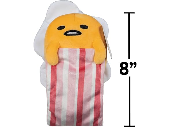 8” Gudetama Squishy Plush with a Bacon Blanket
