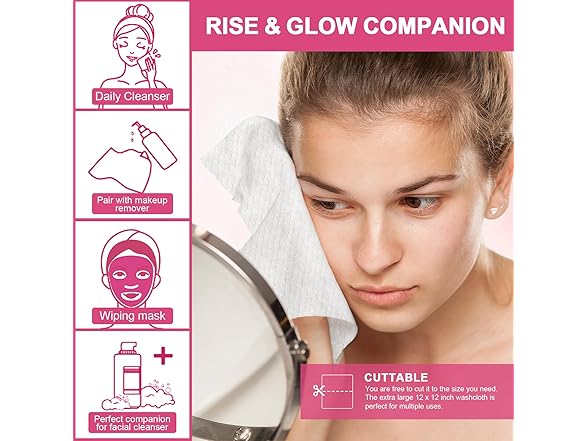 FACEMADE 60 Count XXL Disposable Face Towels