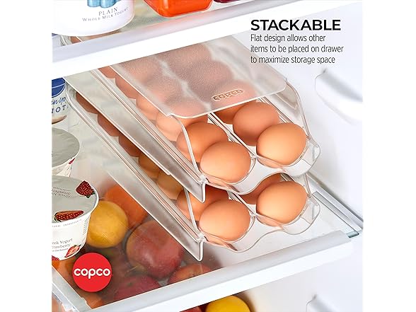 Copco Roll Down Egg Bin with Removable Lid