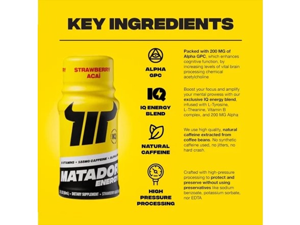 (36 Pack) Matador Energy Shots Variety