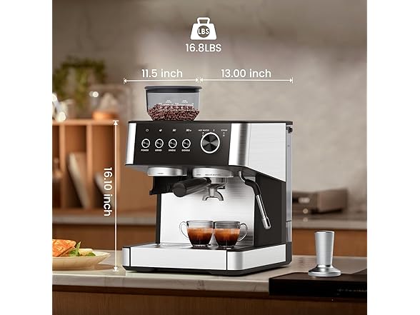 Joy Pebble Espresso Machine with Grinder