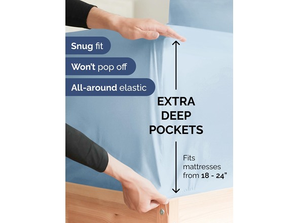 CGK 6 Piece Extra Deep Sheet Set- Choose Size