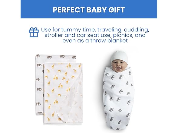 Delta Children 100% Cotton Flannel Baby Receiving Blanket