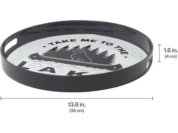 Pfaltzgraff Decorative Plastic Serving Dish Round, Lake