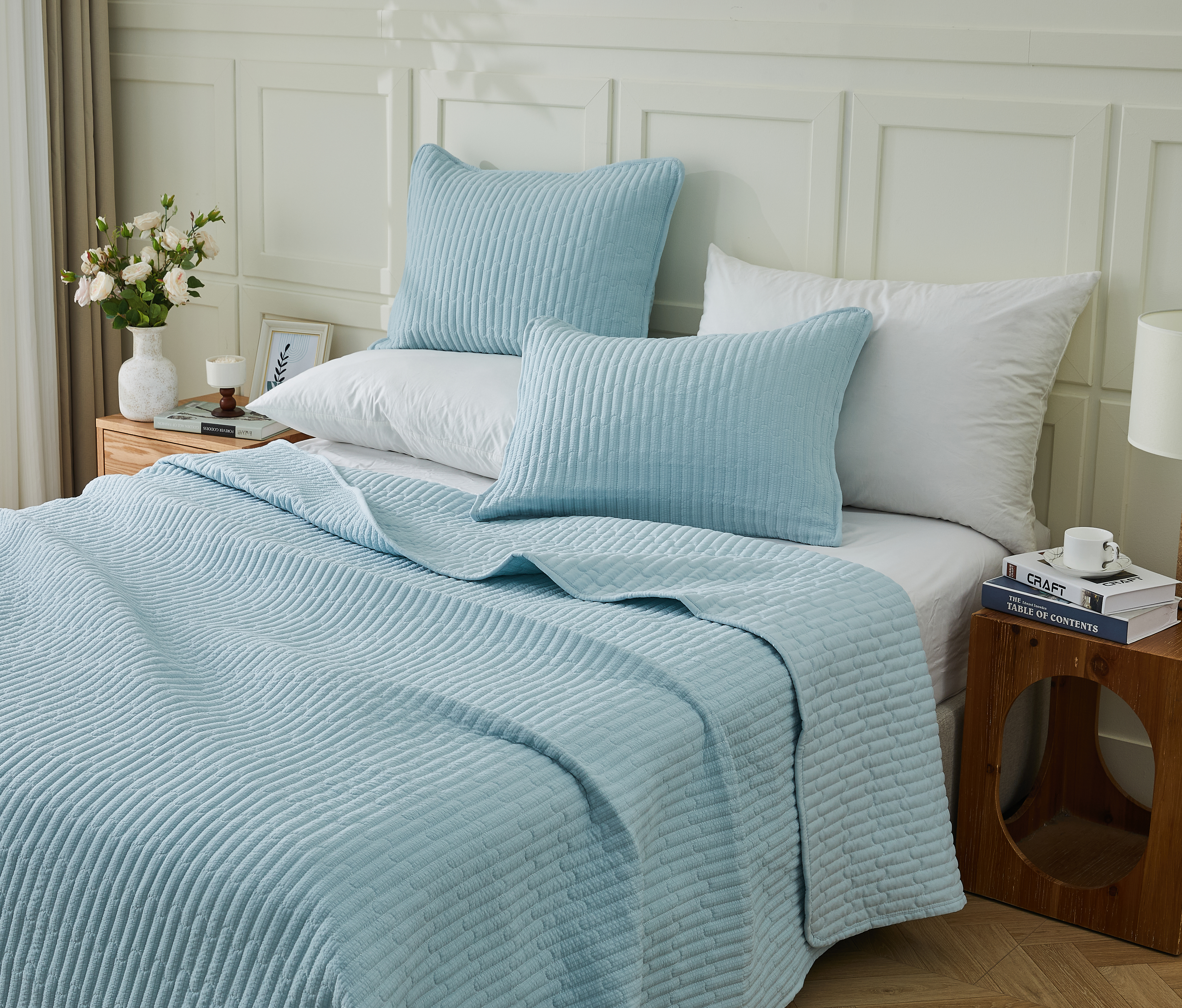 Callie 3 Piece Textured Quilt Set - Gallery 25