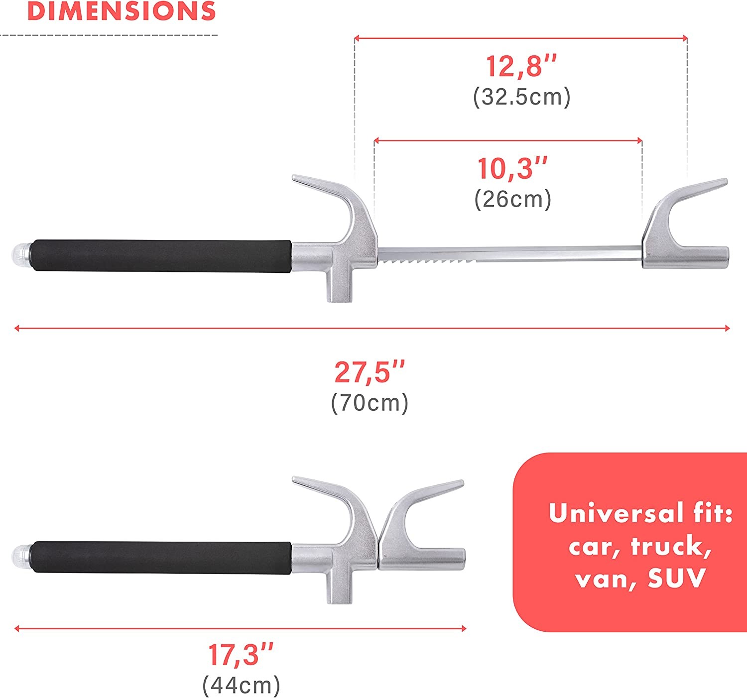 Zone Tech Wl0005 Car Steering Wheel Lock - Gallery 15
