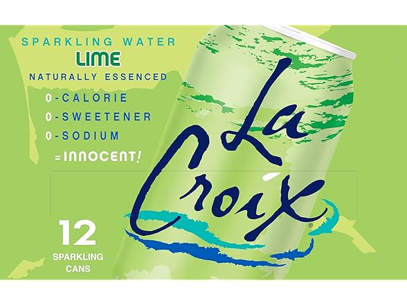 12PK La Croix Sparkling Water, Lime, 12 Fl Oz
