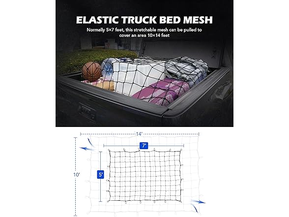 Orion Motor Tech 5'x7' Cargo Net for Trailer