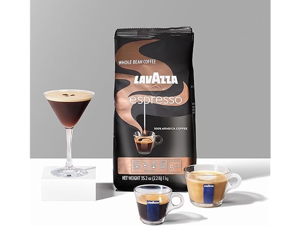 1PK Lavazza Espresso Whole Bean Coffee, Medium Roast