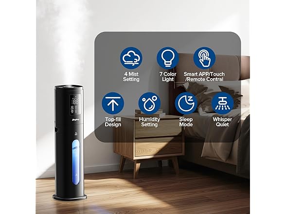 Jingkey Smart Humidifiers for Bedroom