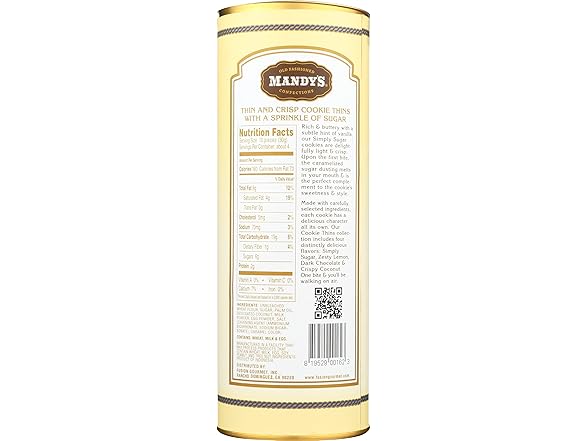 MANDYS Cookie Thins, Sugar