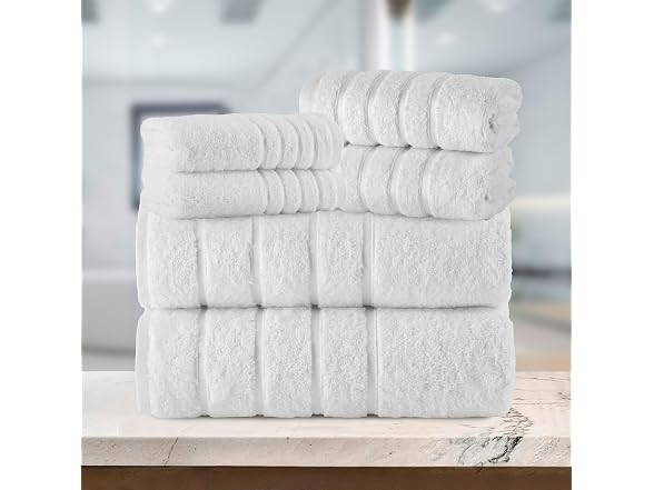 Elegant Comfort 4 Lines Viscose Stripe 6-Pc Set
