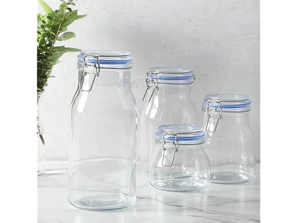 Sur La Table Lyon Court 4-Piece Glass Canister Set