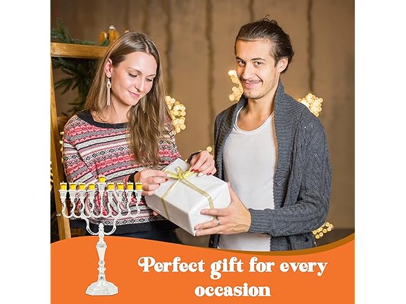 Majestic Silver-Plated Hanukkah Menorah