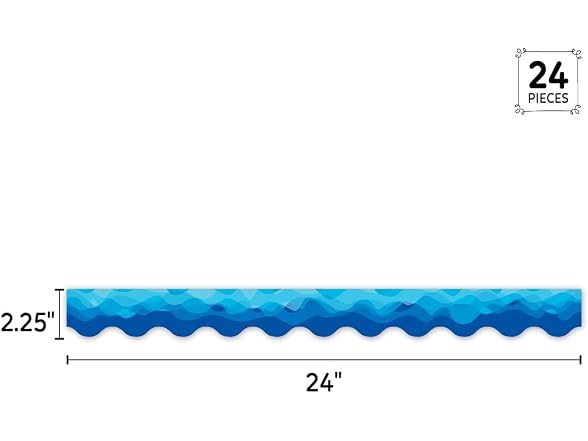 CTP Waves of Blue Wavy EZ Border for Classroom Border