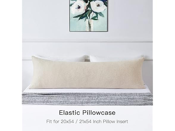 DCSTA Cream Cotton Body Pillowcase