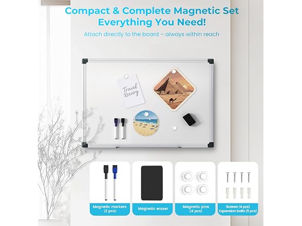 VUSIGN Dry Erase Board, 24 × 18 inches