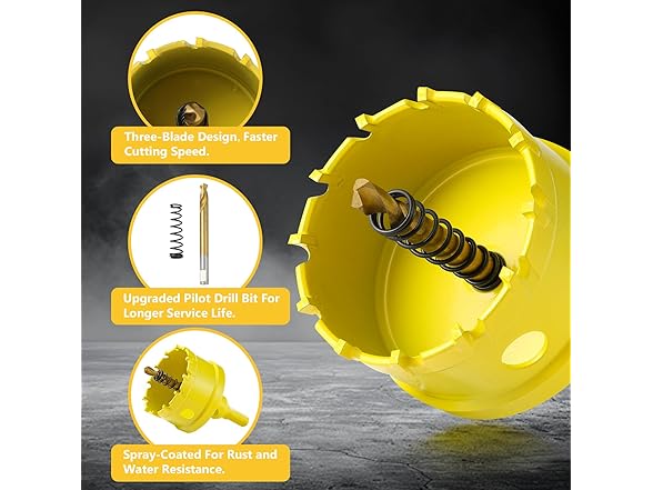 4PCS Carbide Hole Saw Kit