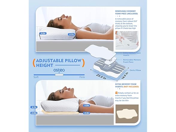 Cervical Bed Pillow for Neck Pain Relief