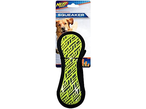 Nerf Dog Force Grip Barbell Dog Toy