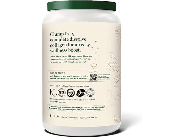 Great Lakes Wellness Collagen Peptides 32oz